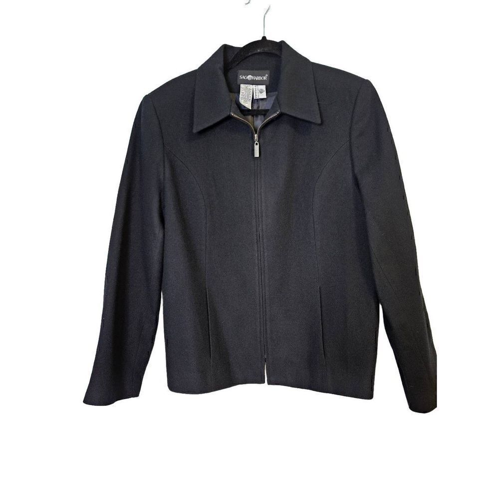 Sag Harbor Black wool jacket/blazer.  Size 16.